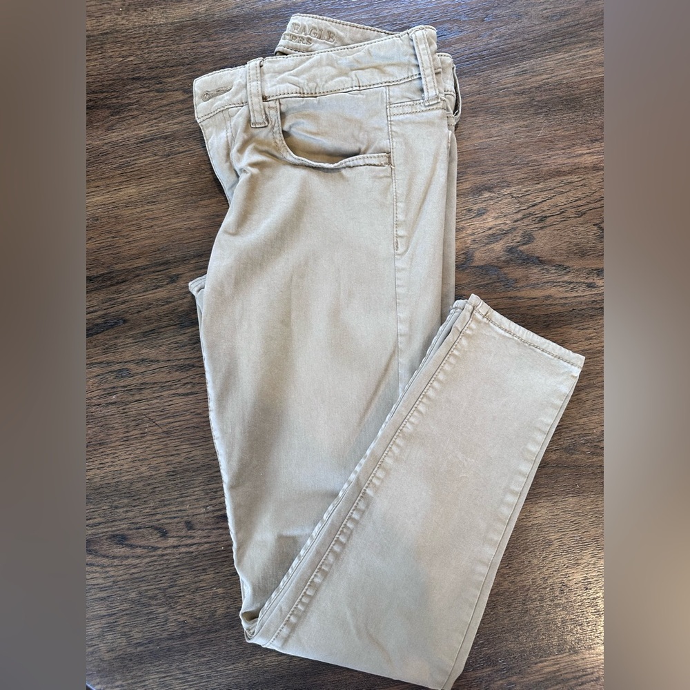 American Eagle Outfitters Tan Jeggings Soft Denim